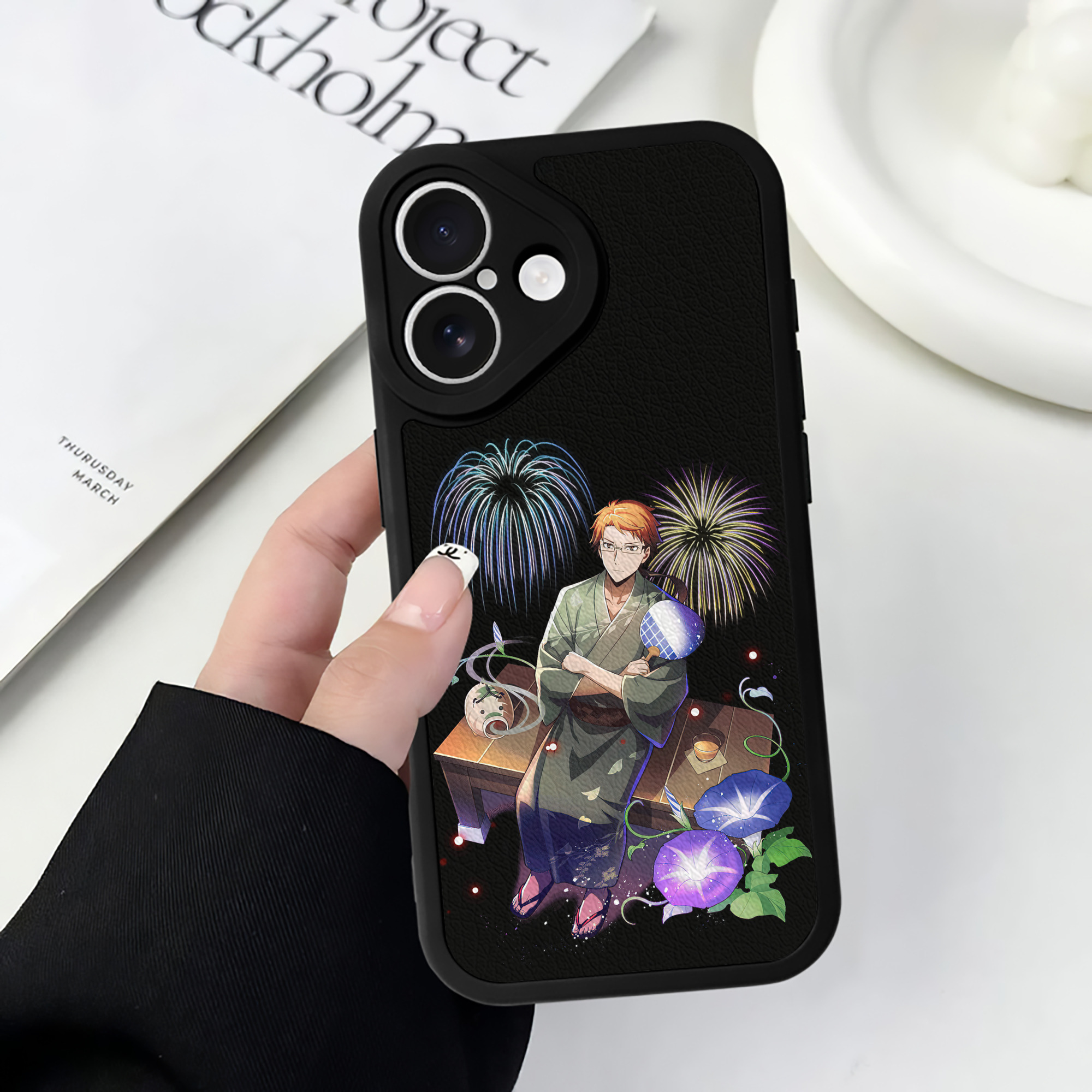 （画像用） 文豪ストレイドッグス Bungo Stray Dogs 【iPhone 16シリーズ対応】シリコンスマホケース（レザー調） 材質：シリコン